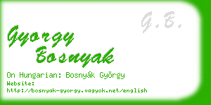 gyorgy bosnyak business card